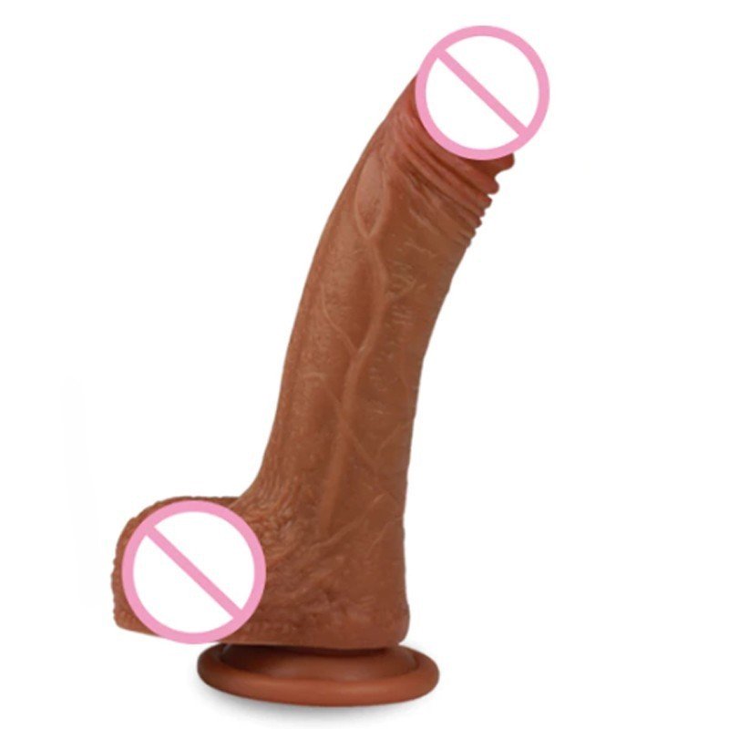 Silicone Penis Realistic Vibrator With Suction